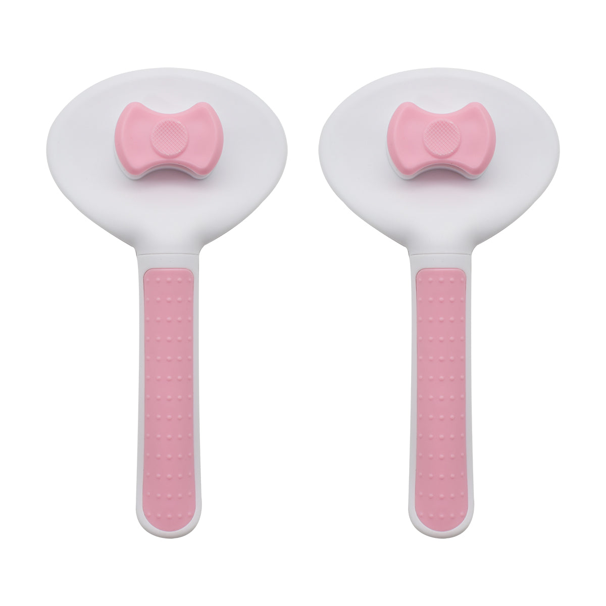 Set 2 perii cu mecanism de indepartare a parului, Naimeed D5178, pentru animale, Roz