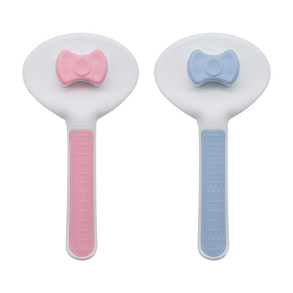 Set 2 perii cu mecanism de indepartare a parului, Naimeed D5178, pentru animale, Albastru-Roz