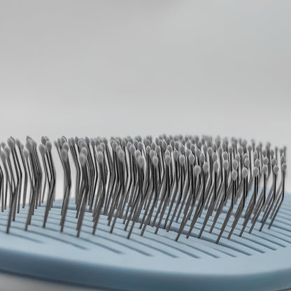 Set 2 perii cu mecanism de indepartare a parului, Naimeed D5178, pentru animale, Albastru