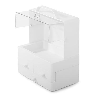 Organizator cosmetice, Naimeed D5179, 3 sertare, Alb