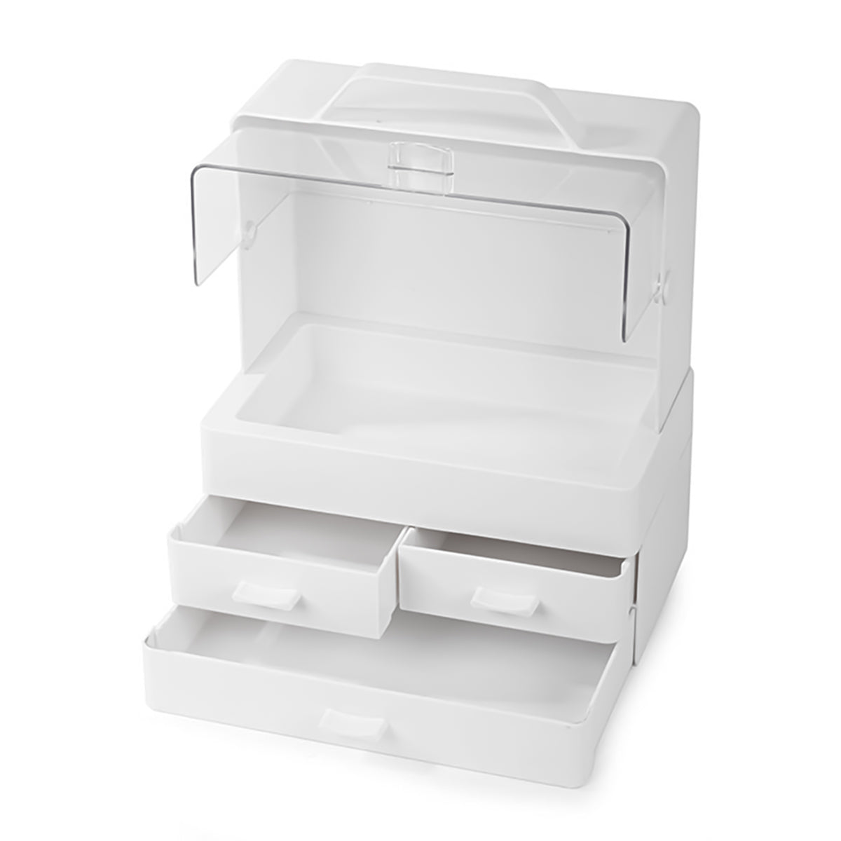Organizator cosmetice, Naimeed D5179, 3 sertare, Alb
