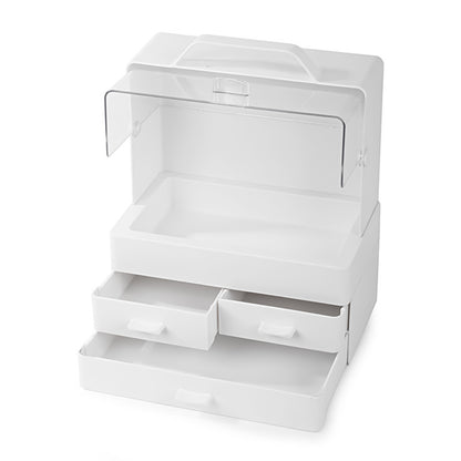 Organizator cosmetice, Naimeed D5179, 3 sertare, Alb