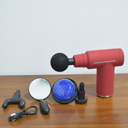Aparat masaj, tip pistol, cu vibratii, Naimeed D5213, Rosu