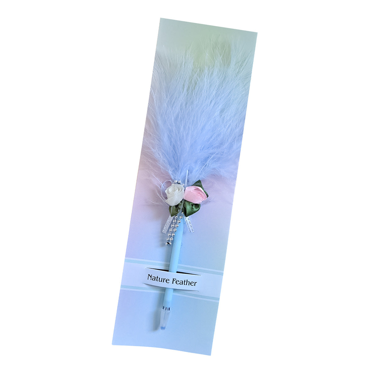 Set 5 pixuri Feather Writer, cu pana si accesoriu, elegant, Naimeed D5230, Blue