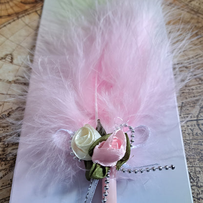 Pix Feather Writer, cu pana si accesoriu, elegant, Naimeed D5230, Roz