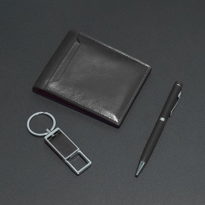 Set 3 piese, Naimeed D5249, pix, portofel, breloc Negru