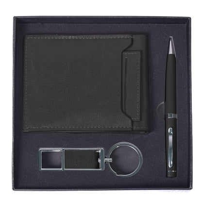 Set 3 piese, Naimeed D5249, pix, portofel, breloc Negru
