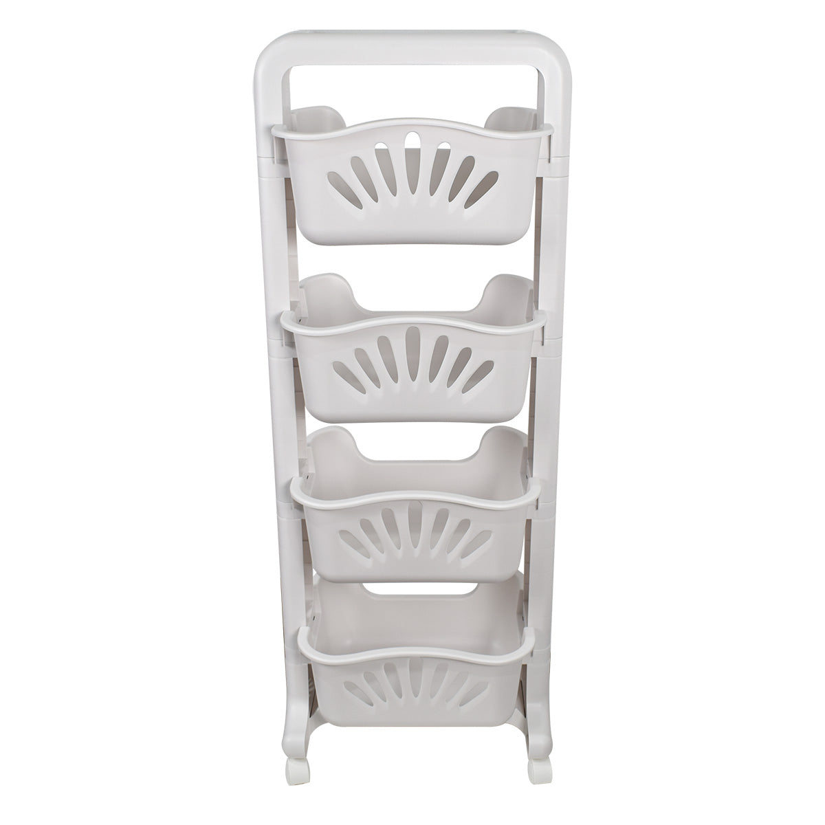 Raft multifunctional, 4 niveluri, Naimeed D5284, Alb, 43x24x115cm