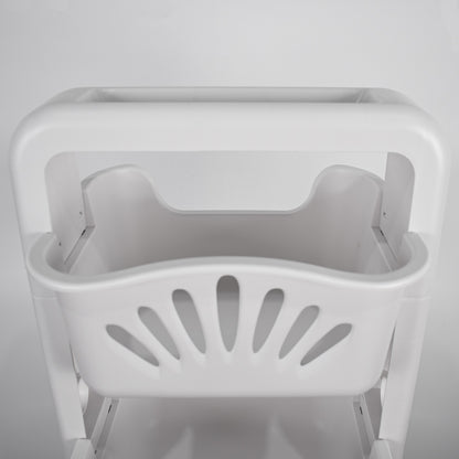 Raft multifunctional, 4 niveluri, Naimeed D5284, Alb, 43x24x115cm