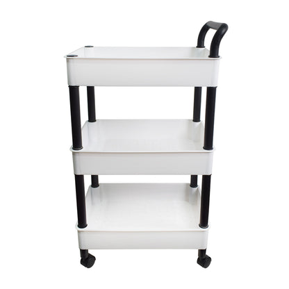 Raft multifunctional, 3 niveluri, Naimeed D5288, Alb/Negru, 46x33x84cm