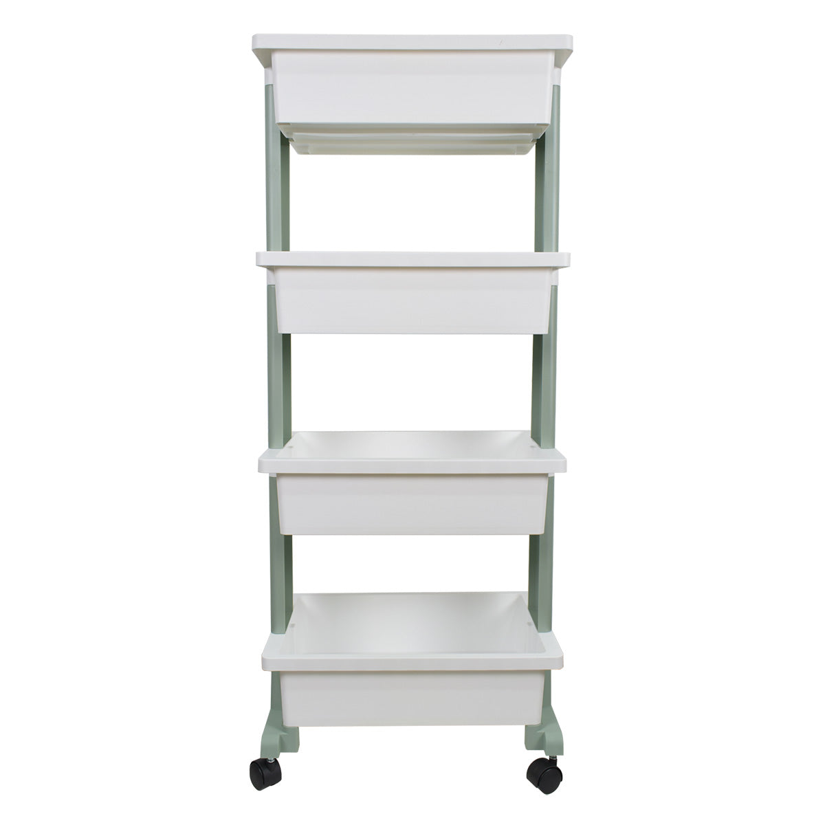 Raft multifunctional, 4 niveluri, Naimeed D5289, Alb/Turcoaz, 45x30x110cm