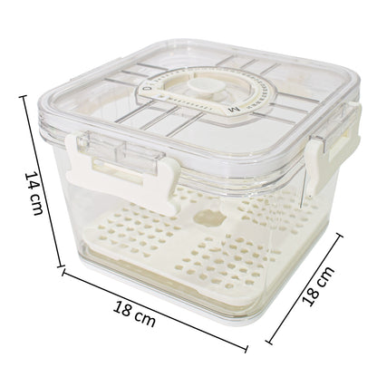 Set 3 caserole, monitorizarea datei, sistem de scurgere, Naimeed D5308, Alb