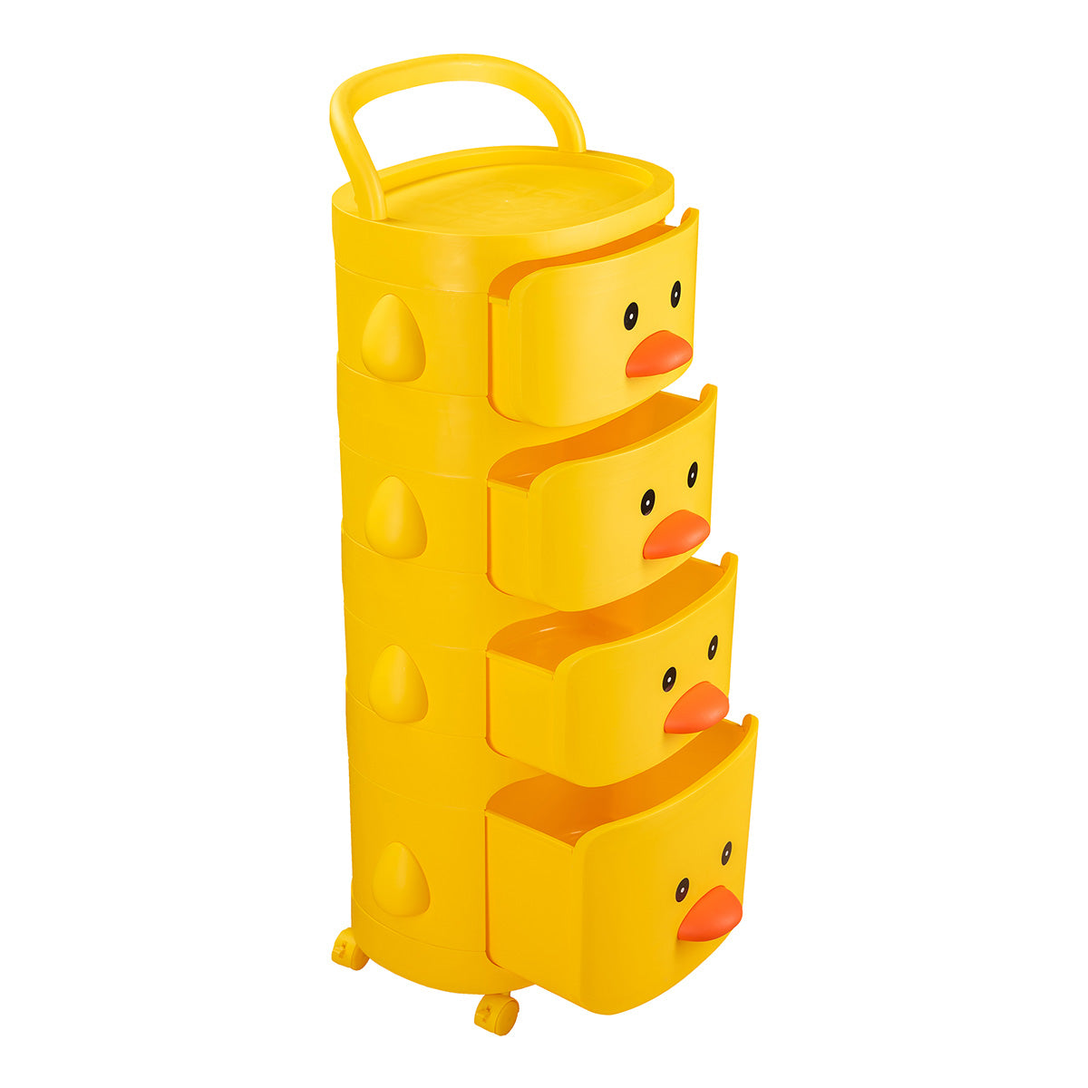 Raft multifunctional, 4 niveluri, model ratusca, Naimeed D5312, Galben, 38x30x100cm