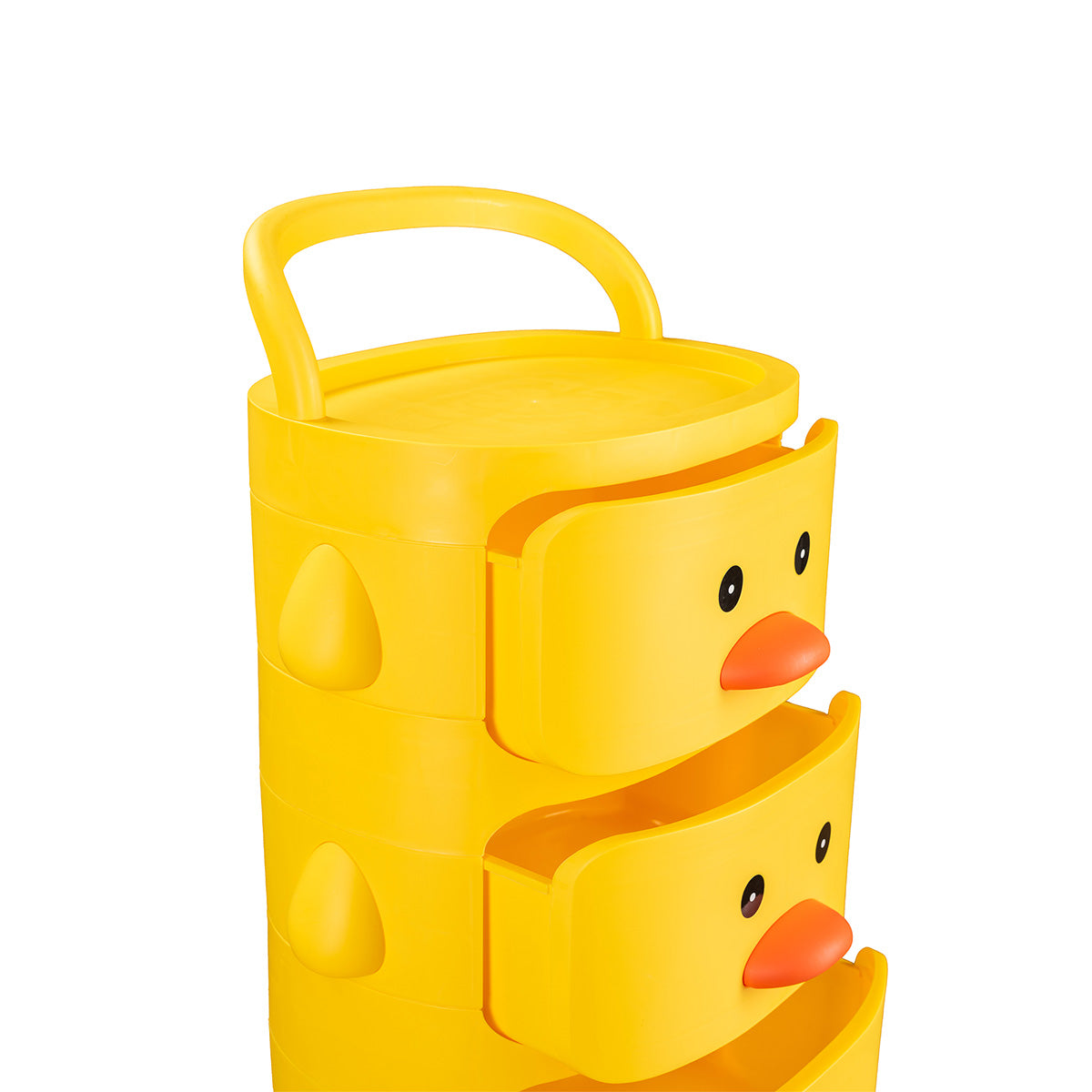 Raft multifunctional, 4 niveluri, model ratusca, Naimeed D5312, Galben, 38x30x100cm