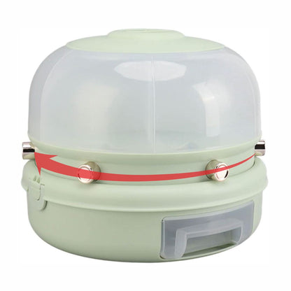 Recipient pentru orez, Naimeed D5315, cu 6 compartimente, 29x29x25cm, Verde Deschis