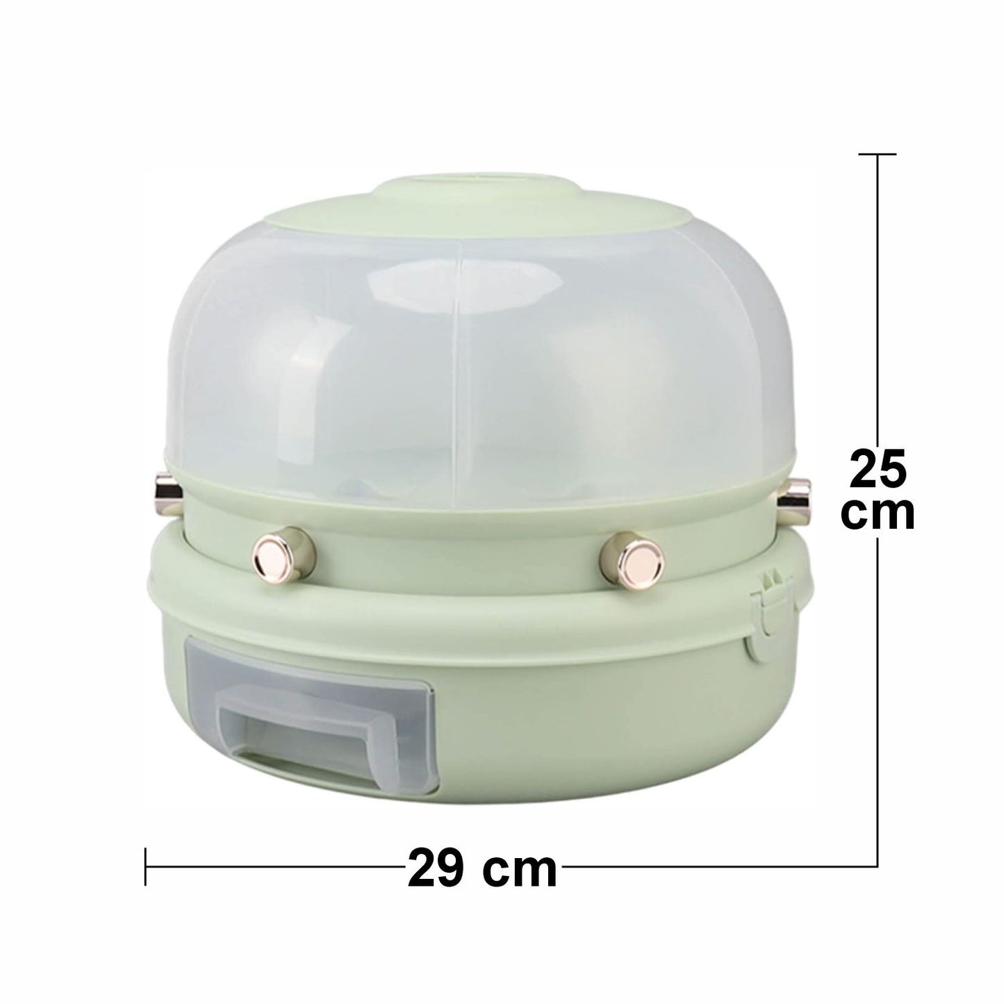 Recipient pentru orez, Naimeed D5315, cu 6 compartimente, 29x29x25cm, Verde Deschis