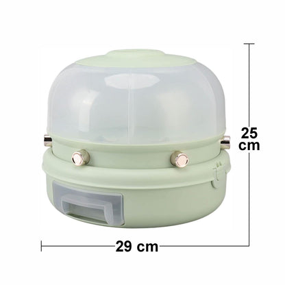 Recipient pentru orez, Naimeed D5315, cu 6 compartimente, 29x29x25cm, Verde Deschis