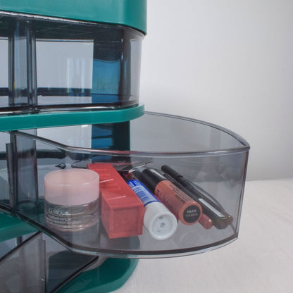 Organizator cosmetice, capac transparent, Naimeed D5317, 21x29x30cm, Verde