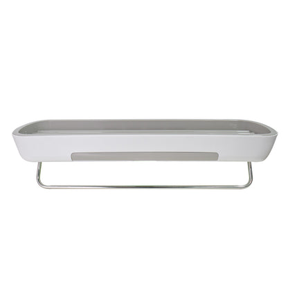 Etajera baie, sistem scurgere apa, suport prosop, Naimeed D5323, Alb, 42x12x10cm