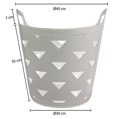 Cos de rufe, material flexibil, Naimeed D5327, 35L, Alb