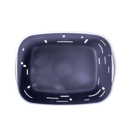 Set 3 cosuri depozitare, Naimeed D5341, D5342, D5343, plastic, 34x27x20 cm, 30x23x16 cm, 26x19x14 cm, Gri inchis