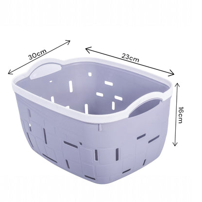 Set 3 cosuri depozitare, Naimeed D5341, D5342, D5343, plastic, 34x27x20 cm, 30x23x16 cm, 26x19x14 cm, Gri