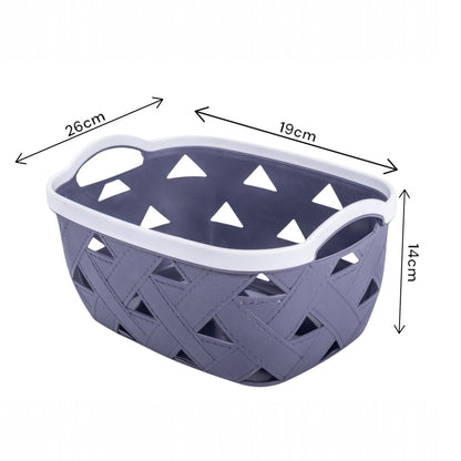 Cos depozitare, Naimeed D5343, plastic, 26x19x14 cm, Gri inchis