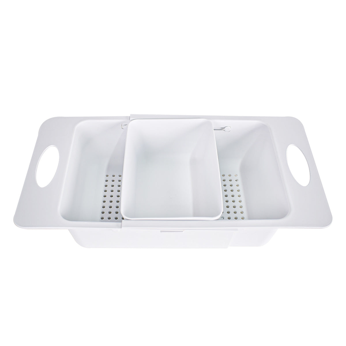 Strecuratoare extensibila pentru chiuveta, Naimeed D5347, bol detasabil, Alb, 38x20x9cm