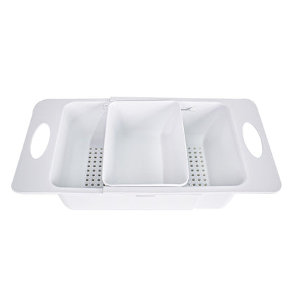 Strecuratoare extensibila pentru chiuveta, Naimeed D5347, bol detasabil, Alb, 38x20x9cm