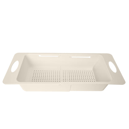 Strecuratoare extensibila pentru chiuveta, Naimeed D5347, bol detasabil, Crem, 38x20x9cm