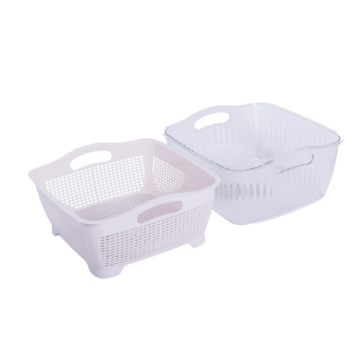 Set strecuratoare cu bol detasabil, Naimeed D5349, plastic, 27x26X13cm, Alb