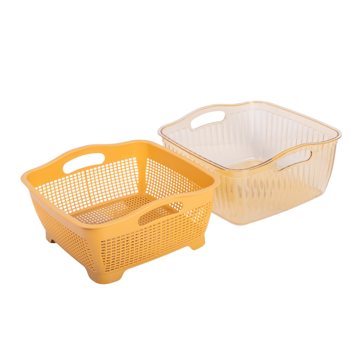Set strecuratoare cu bol detasabil, Naimeed D5349, plastic, 27x26X13cm, Galben
