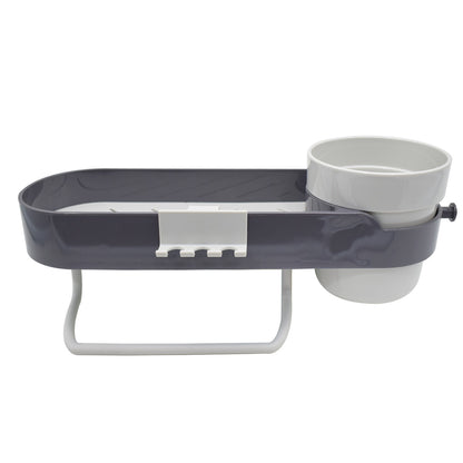 Raft baie, prindere adeziva, Naimeed D5364, multifunctional, Gri inchis, 17x11x11cm
