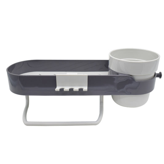Raft baie, prindere adeziva, Naimeed D5364, multifunctional, Gri inchis, 17x11x11cm