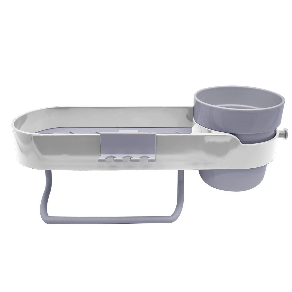 Raft baie, prindere adeziva, Naimeed D5364, multifunctional, Gri deschis, 17x11x11cm