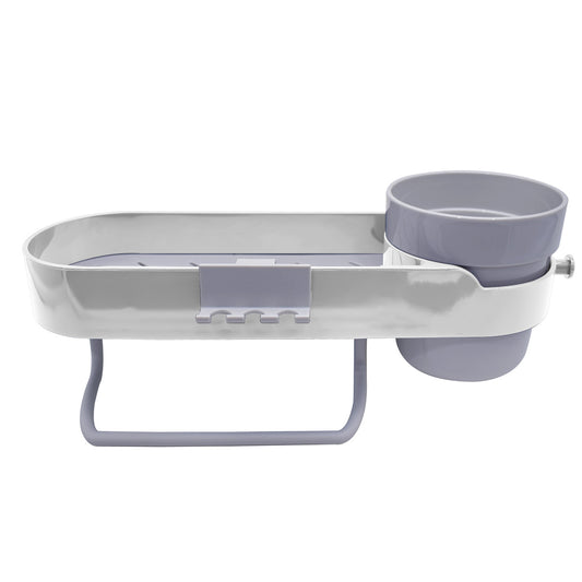 Raft baie, prindere adeziva, Naimeed D5364, multifunctional, Gri deschis, 17x11x11cm