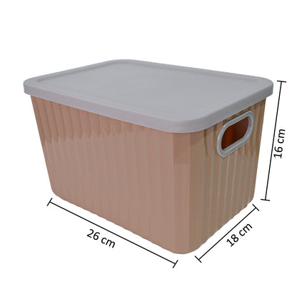 Cutie depozitare, cu capac, Naimeed D5381, Maro, 26x18x16cm
