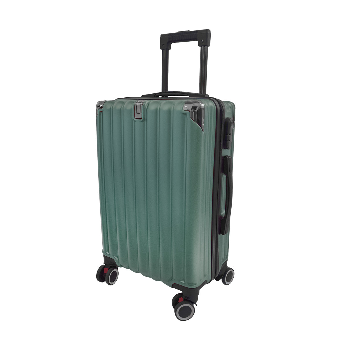 Troler voiaj, Naimeed D5388S, 4 roti duble 360 grade, ABS, inchidere cifru, Verde, 38x23x60cm