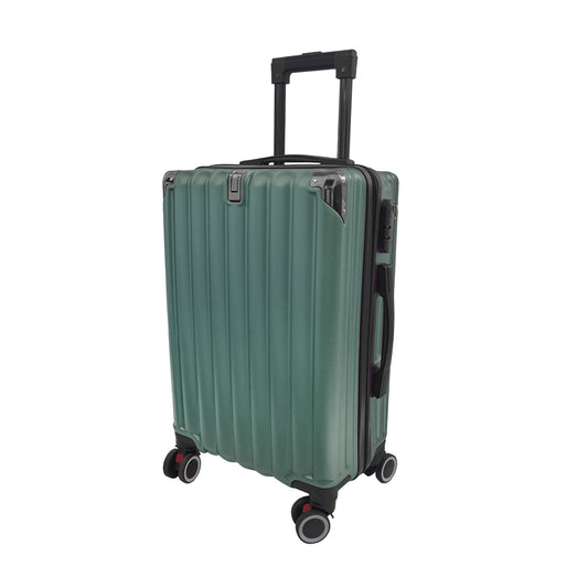 Troler voiaj, Naimeed D5388S, 4 roti duble 360 grade, ABS, inchidere cifru, Verde, 38x23x60cm