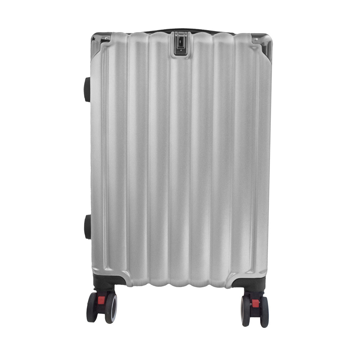 Troler voiaj, Naimeed D5389M, 4 roti duble 360 grade, ABS, inchidere cifru, Argintiu, 42x27x68cm