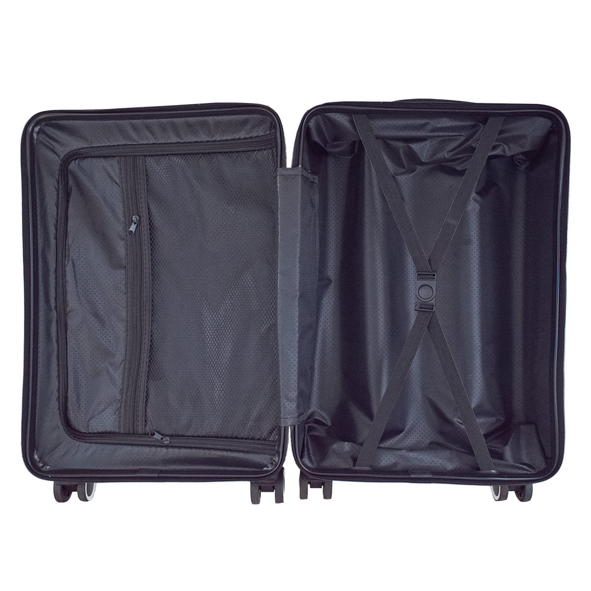 Troler voiaj, Naimeed D5390M, 4 roti duble 360 grade, ABS, inchidere cifru, Rosu, 42x27x68cm