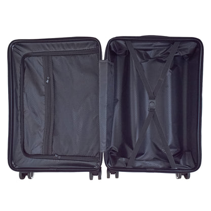 Troler voiaj, Naimeed D5390M, 4 roti duble 360 grade, ABS, inchidere cifru, Rosu, 42x27x68cm