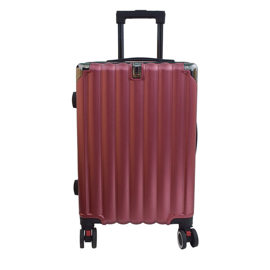 Troler voiaj, Naimeed D5390M, 4 roti duble 360 grade, ABS, inchidere cifru, Rosu, 42x27x68cm