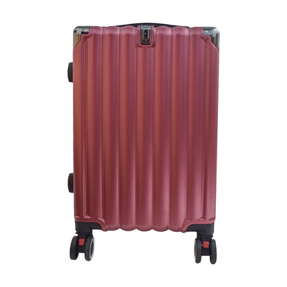 Troler voiaj, Naimeed D5390L, 4 roti duble 360 grade, ABS, inchidere cifru, Rosu, 50x31x79cm