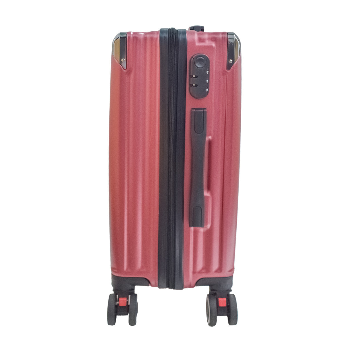Troler voiaj, Naimeed D5390L, 4 roti duble 360 grade, ABS, inchidere cifru, Rosu, 50x31x79cm