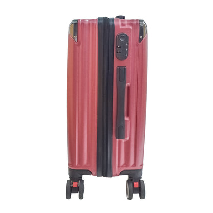 Troler voiaj, Naimeed D5390L, 4 roti duble 360 grade, ABS, inchidere cifru, Rosu, 50x31x79cm