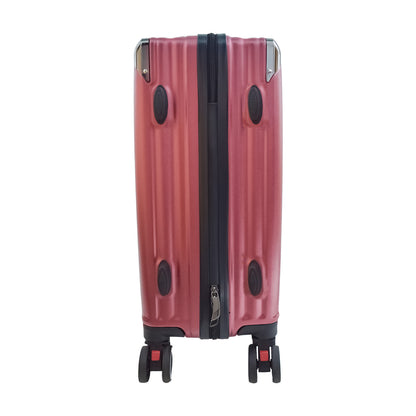 Troler voiaj, Naimeed D5390M, 4 roti duble 360 grade, ABS, inchidere cifru, Rosu, 42x27x68cm