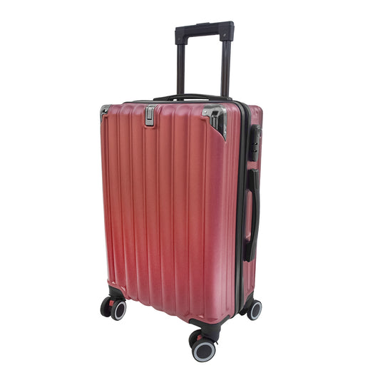 Troler voiaj, Naimeed D5390M, 4 roti duble 360 grade, ABS, inchidere cifru, Rosu, 42x27x68cm