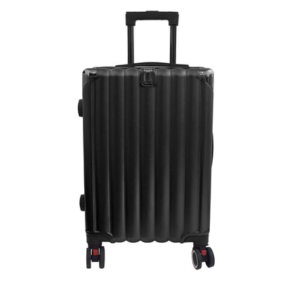 Troler voiaj, Naimeed D5391L, 4 roti duble 360 grade, ABS, inchidere cifru, Negru, 50x31x79cm