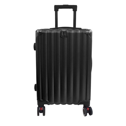 Troler voiaj, Naimeed D5391L, 4 roti duble 360 grade, ABS, inchidere cifru, Negru, 50x31x79cm